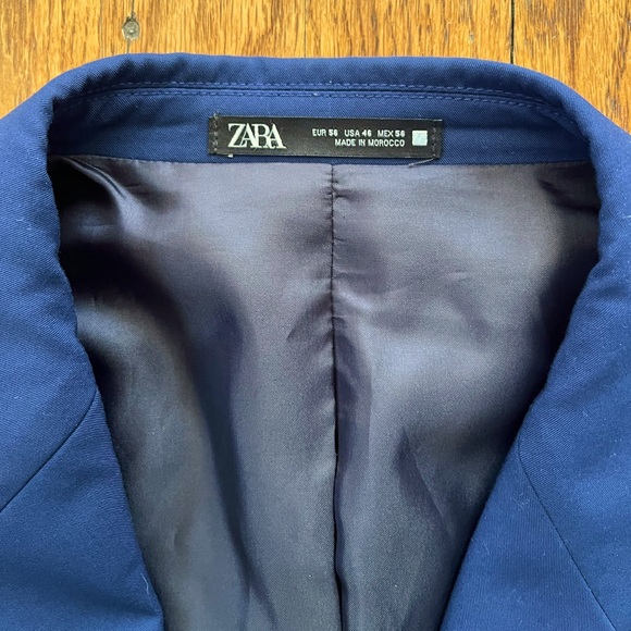 Zara // Slim Fit Suit // Excellent Condition // 46R, 38x32 // Navy - Picture 3 of 3